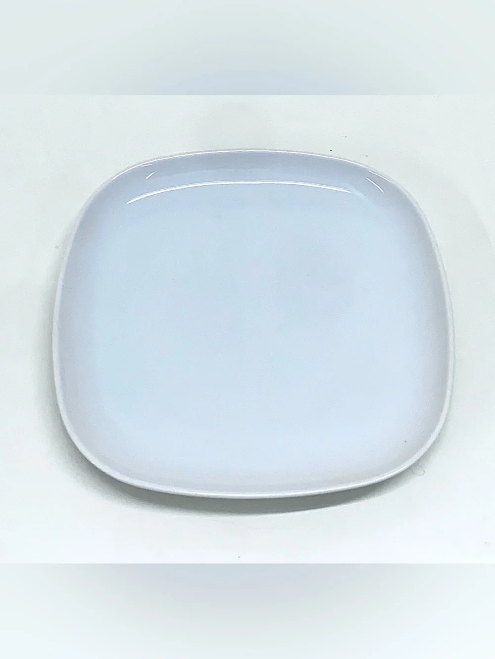 White IKEA VARDERA 13286 Soft Angle Square Dinner Plate